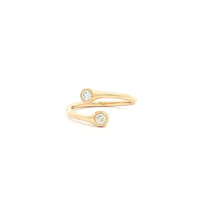 Natural Diamond Open Style Ring in 9ct Yellow Gold