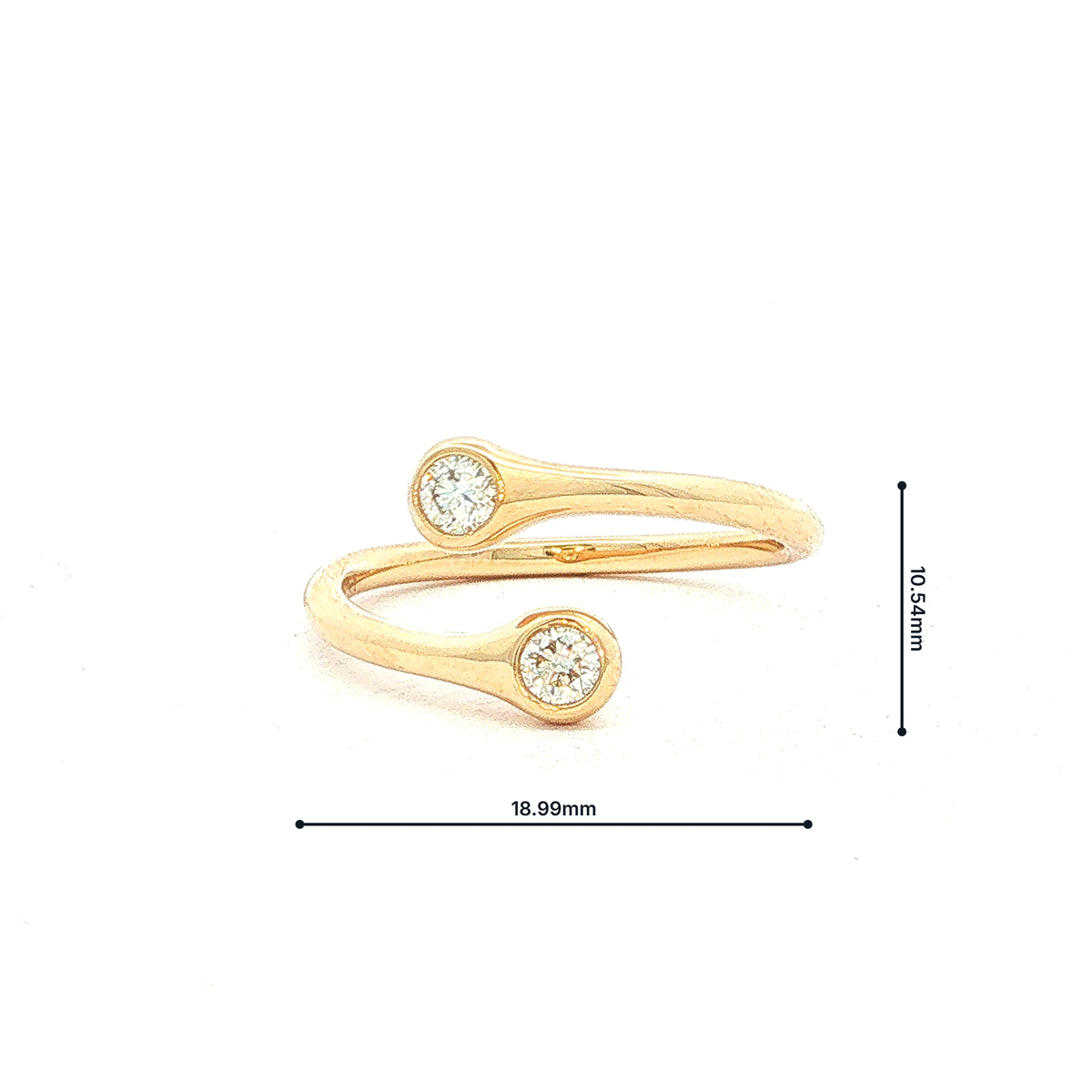 Natural Diamond Open Style Ring in 9ct Yellow Gold
