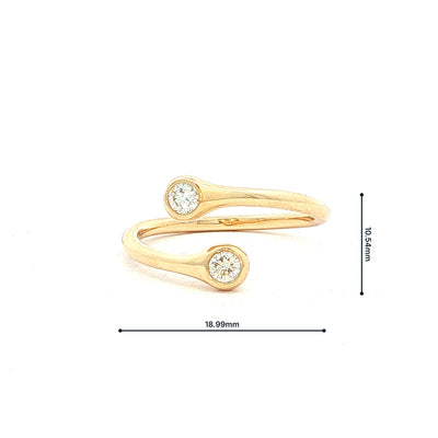 Natural Diamond Open Style Ring in 9ct Yellow Gold