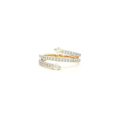 9ct Natural Diamond Multi-Stone Spiral Ring