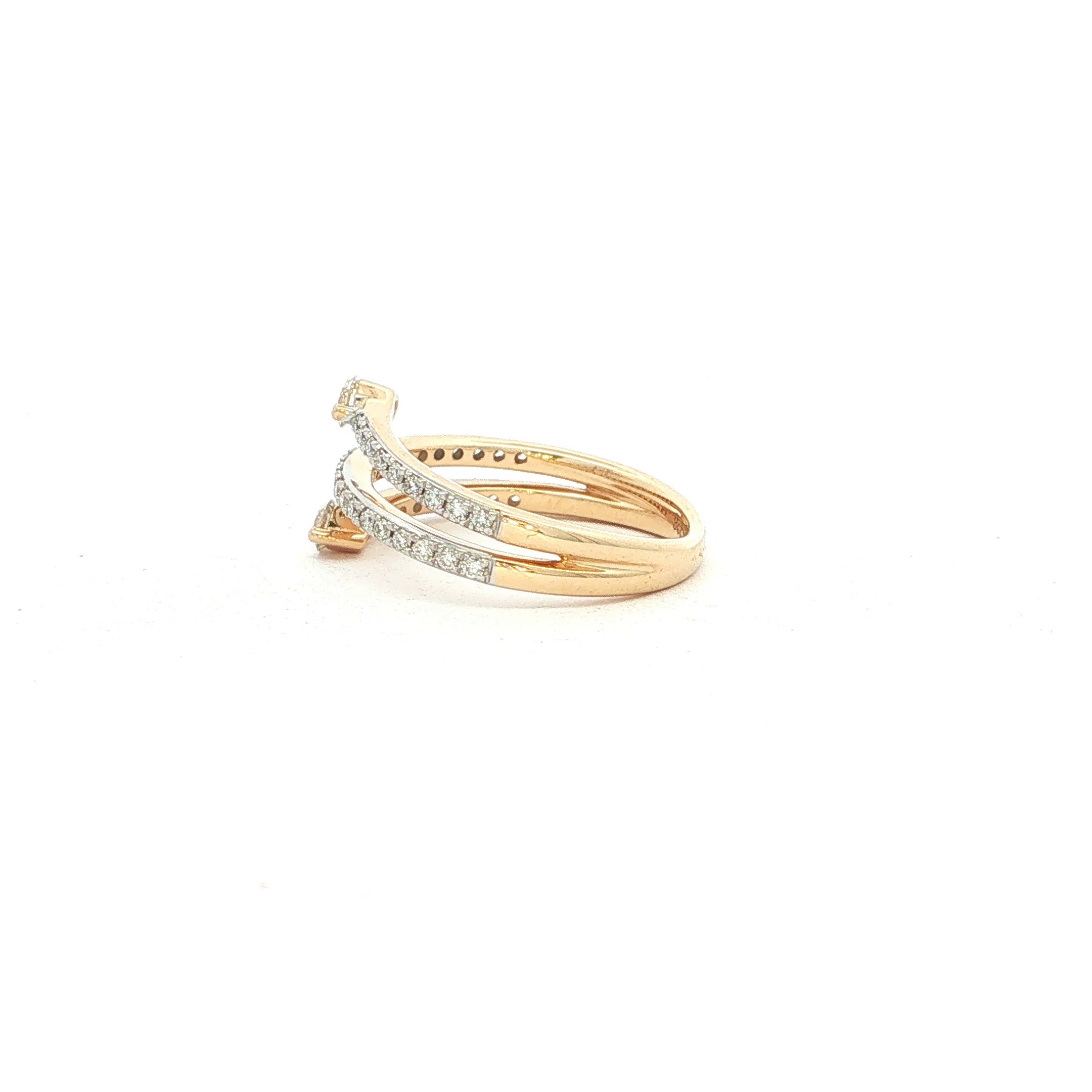 9ct Natural Diamond Multi-Stone Spiral Ring