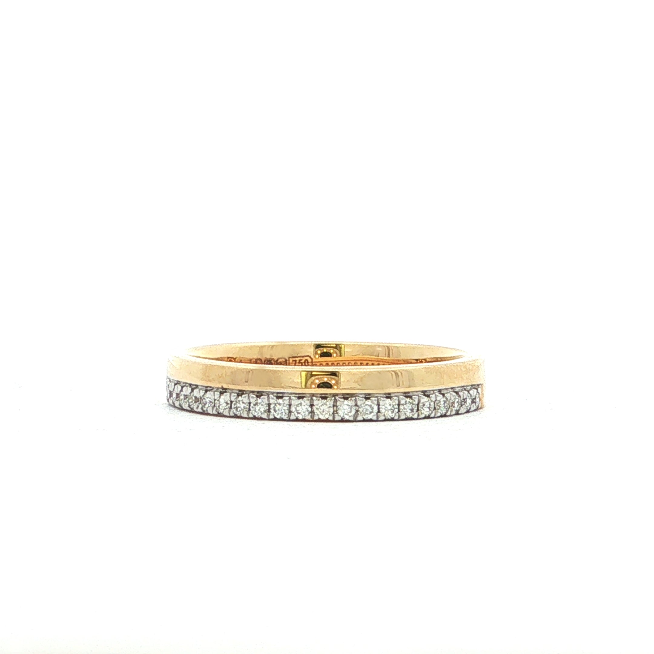 18ct Yellow Gold Natural Diamond Double-Band Wedding Ring