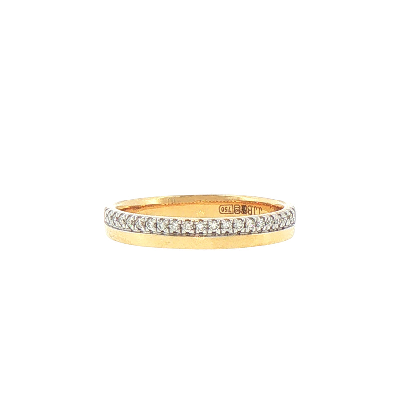 18ct Yellow Gold Natural Diamond Double-Band Wedding Ring