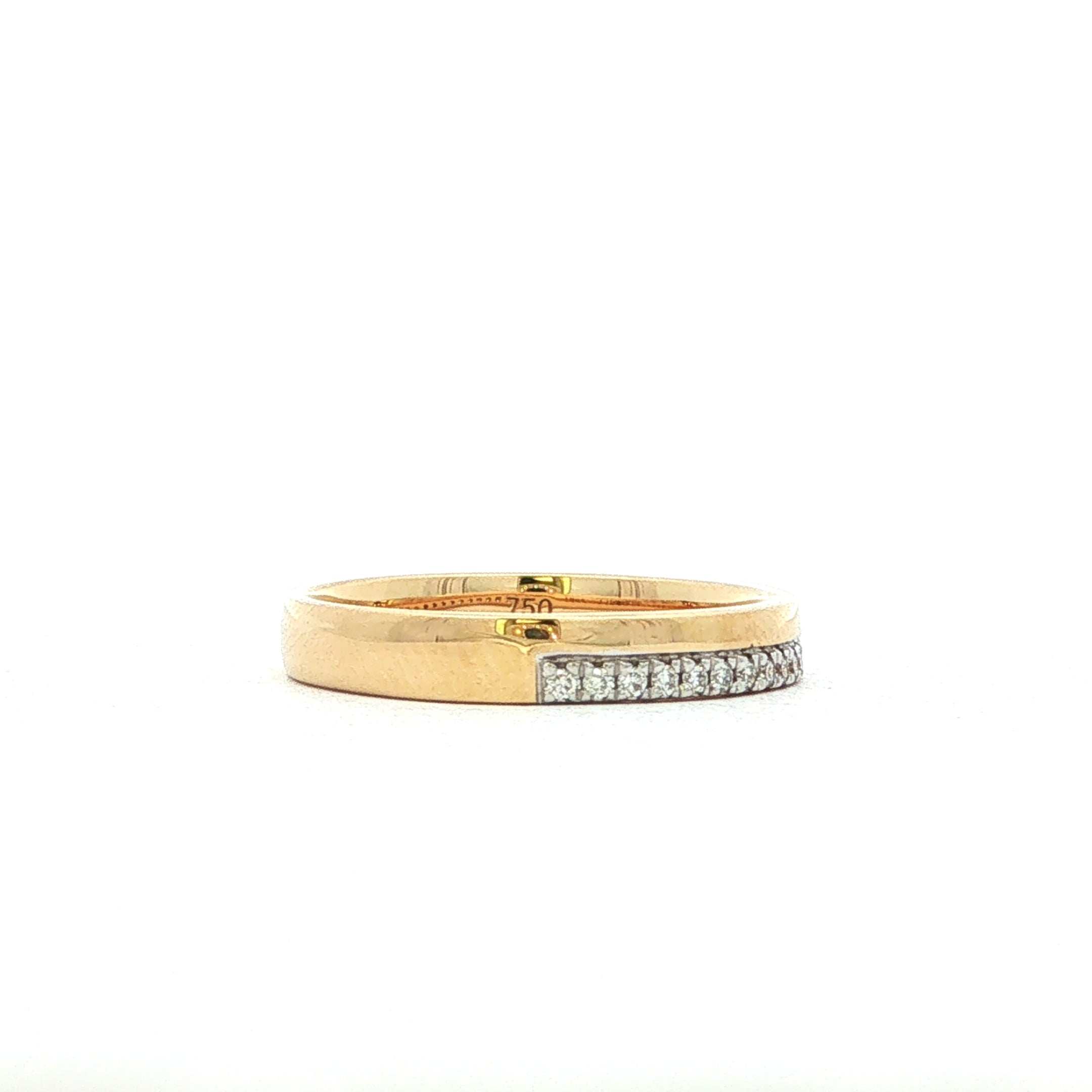 18ct Yellow Gold Natural Diamond Double-Band Wedding Ring
