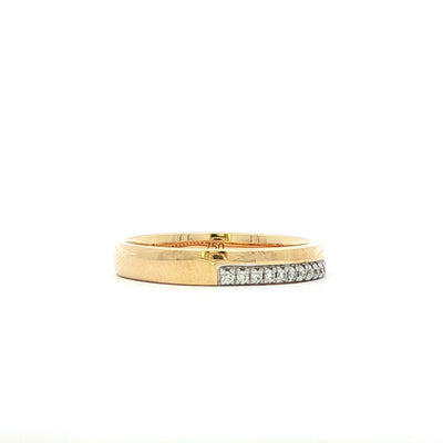 18ct Yellow Gold Natural Diamond Double-Band Wedding Ring