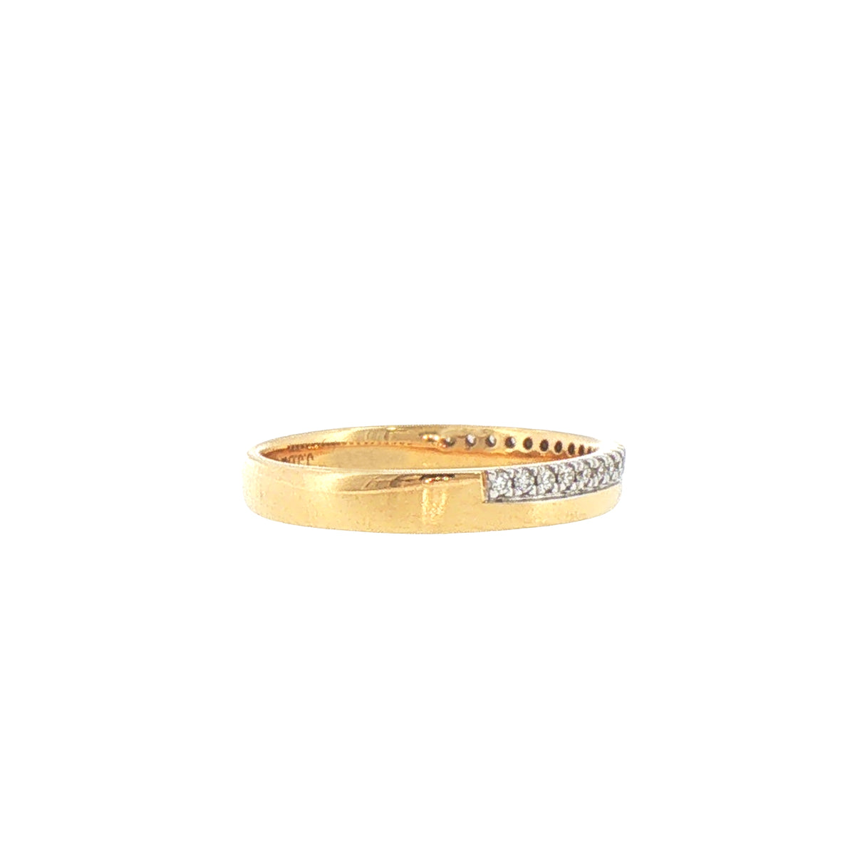 Natural Diamond Double Band Ladies Wedding Ring in 18ct Yellow Gold