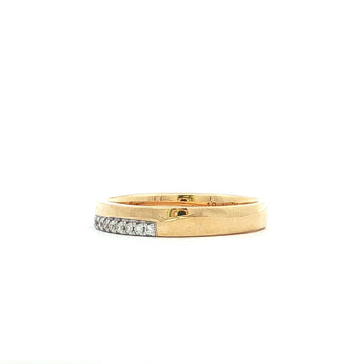 18ct Yellow Gold Natural Diamond Double-Band Wedding Ring