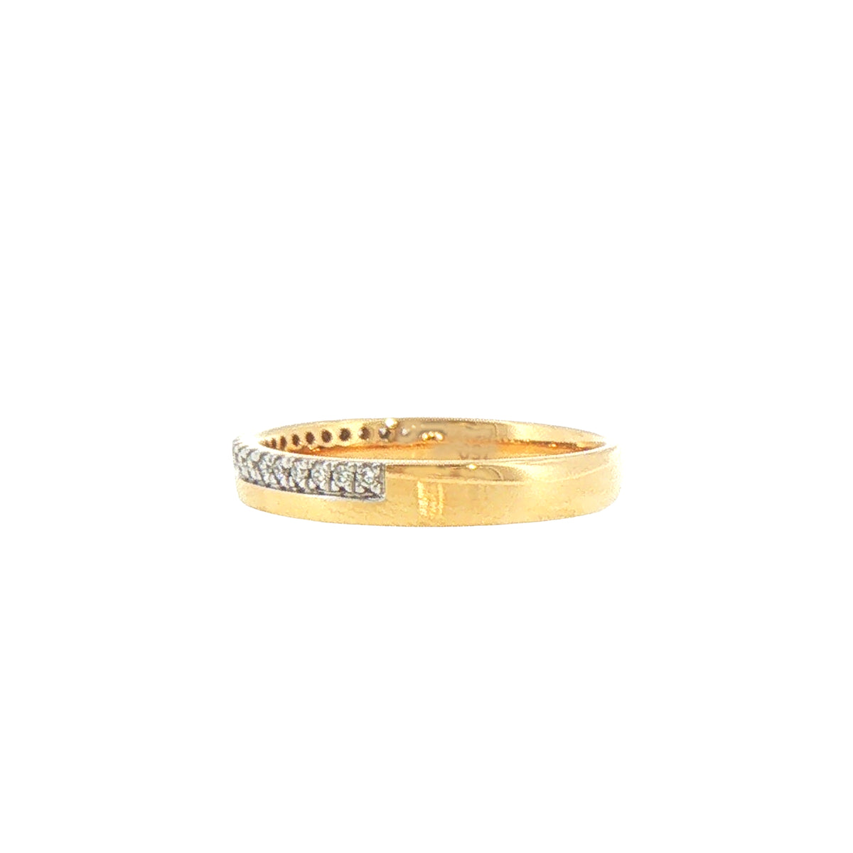 Natural Diamond Double Band Ladies Wedding Ring in 18ct Yellow Gold