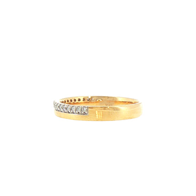 Natural Diamond Double Band Ladies Wedding Ring in 18ct Yellow Gold