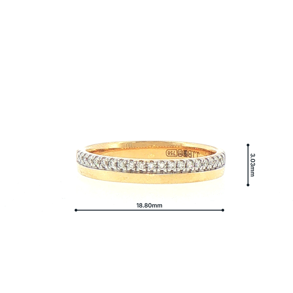 Natural Diamond Double Band Ladies Wedding Ring in 18ct Yellow Gold