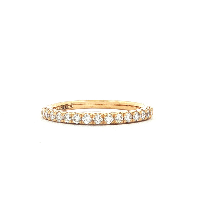 18ct Yellow Gold Natural Diamond Castelle Set Wedding Band