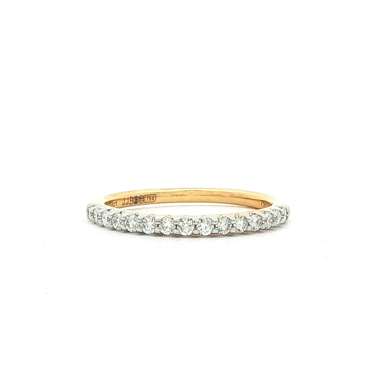 Natural Diamond Set Wedding Band in 18ct Yellow Gold