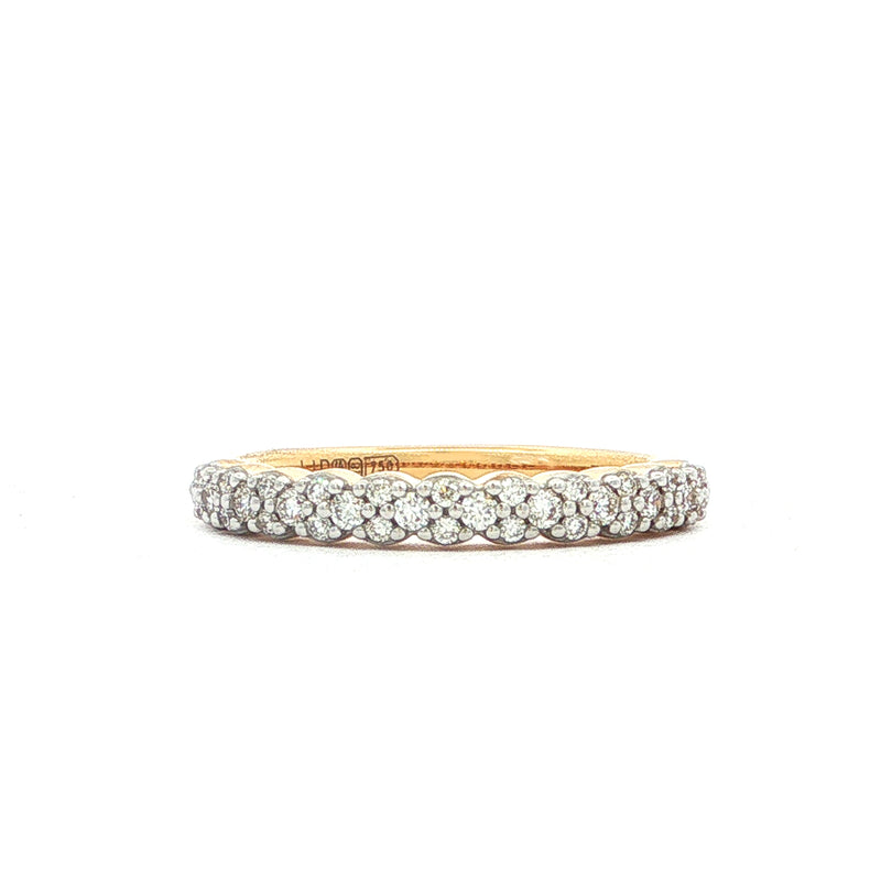 18ct Yellow Gold Natural Diamond Scalloped Eternity Ring