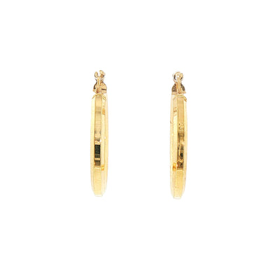 Round Hoop Earrings in 9ct Yellow Gold