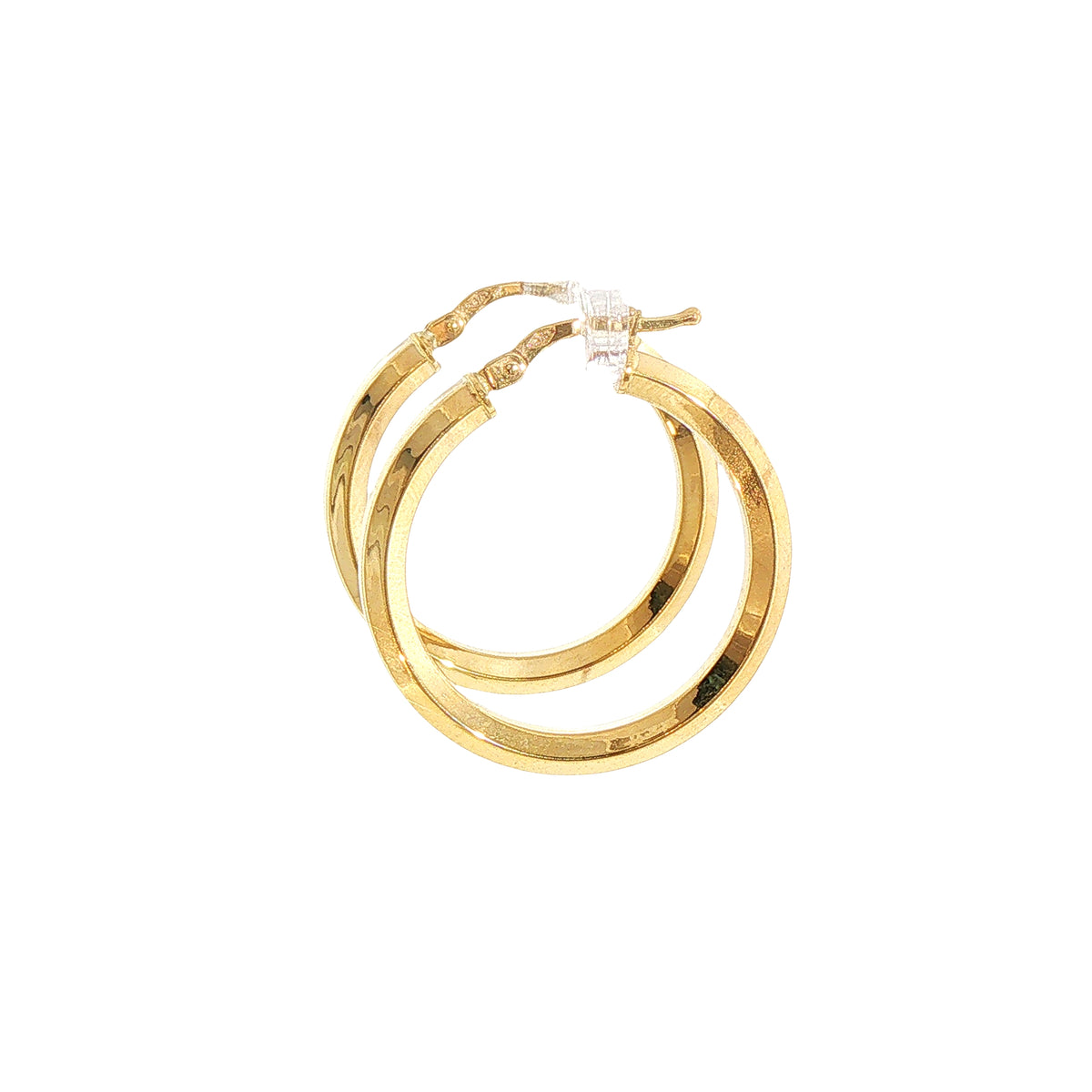 Round Hoop Earrings in 9ct Yellow Gold