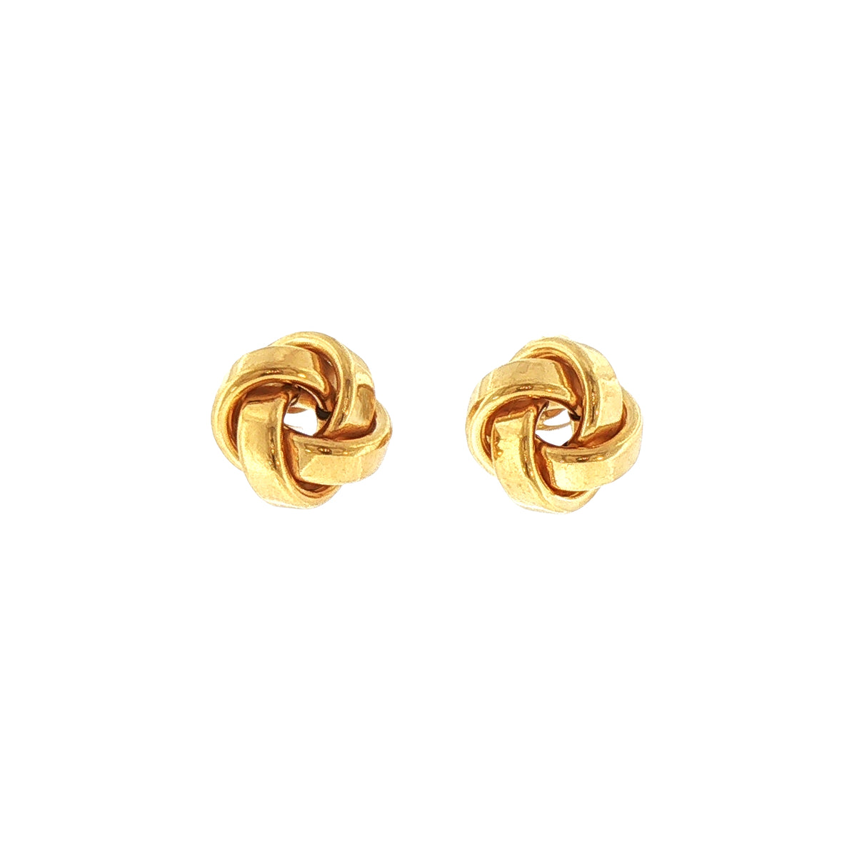 Interlocking Knot Stud Earrings in 9ct Yellow Gold