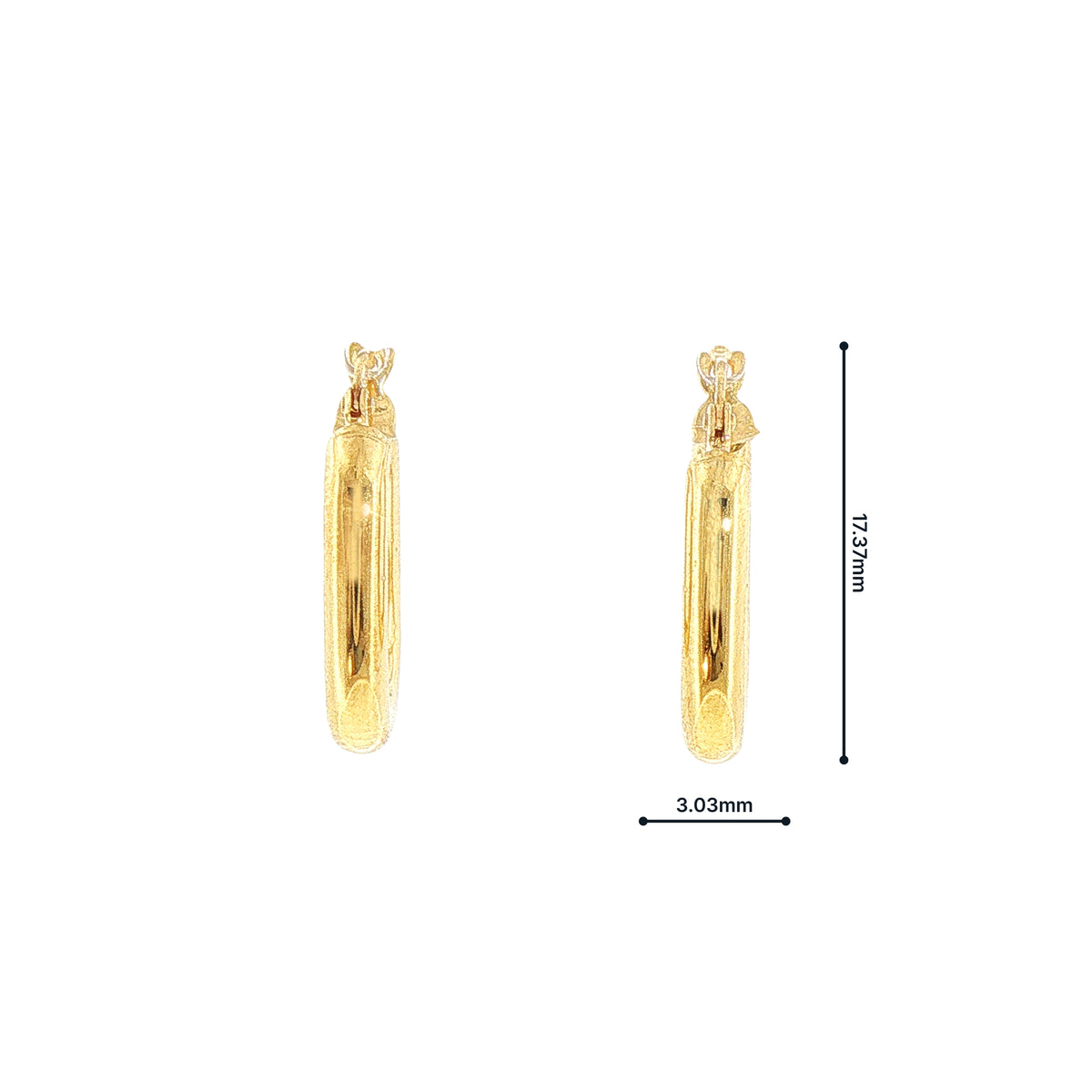 Hoop Earrings Medium in 9ct Yellow Gold