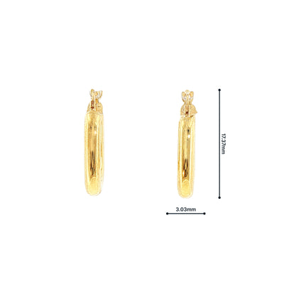 Hoop Earrings Medium in 9ct Yellow Gold