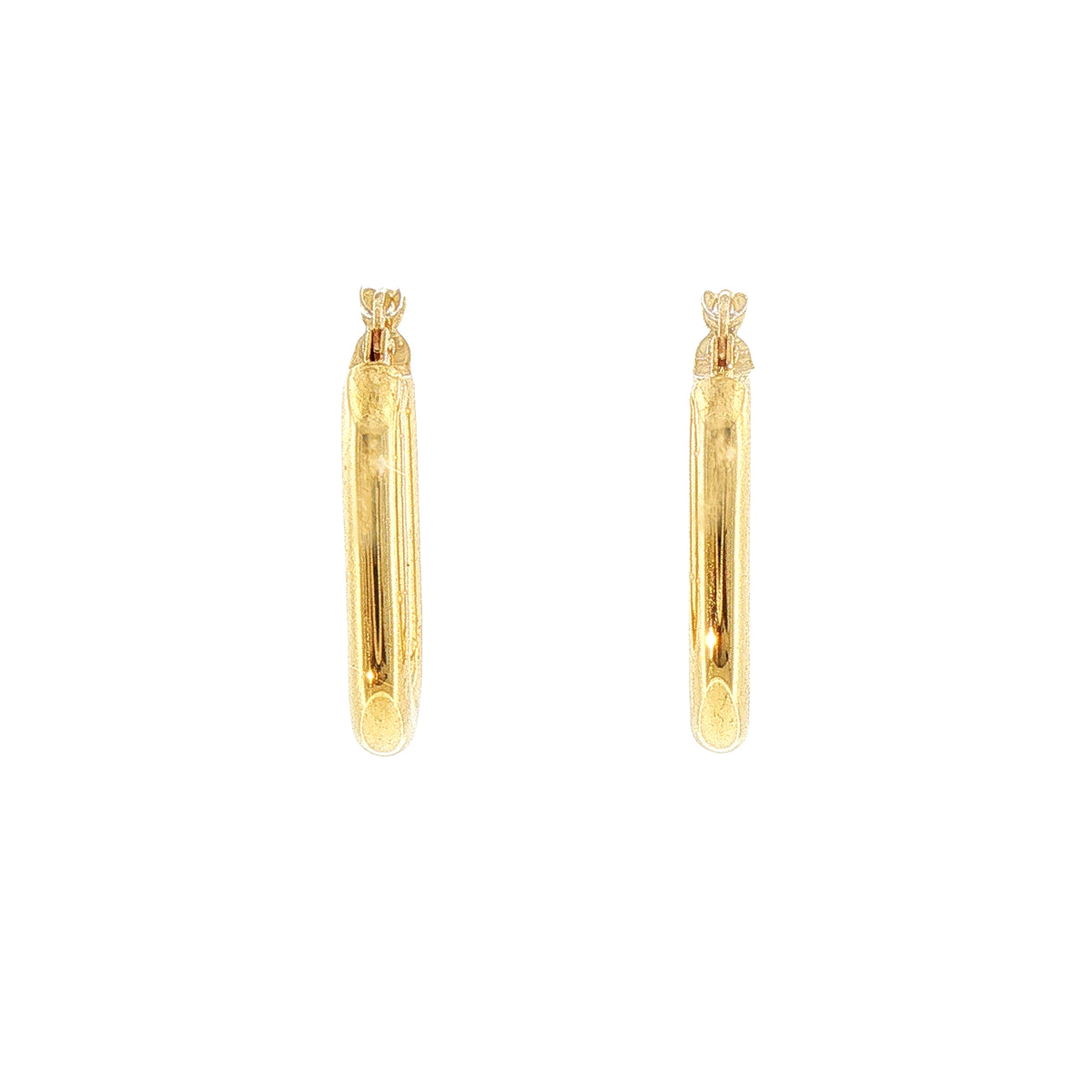 Rectangle Hoop Earrings in 9ct Yellow Gold