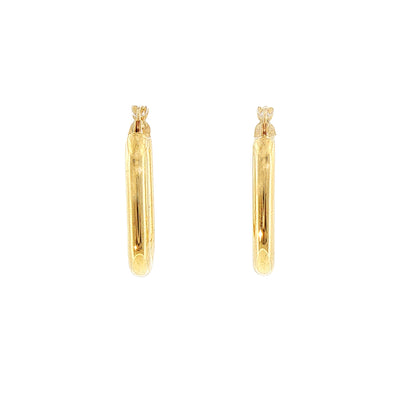 Rectangle Hoop Earrings in 9ct Yellow Gold