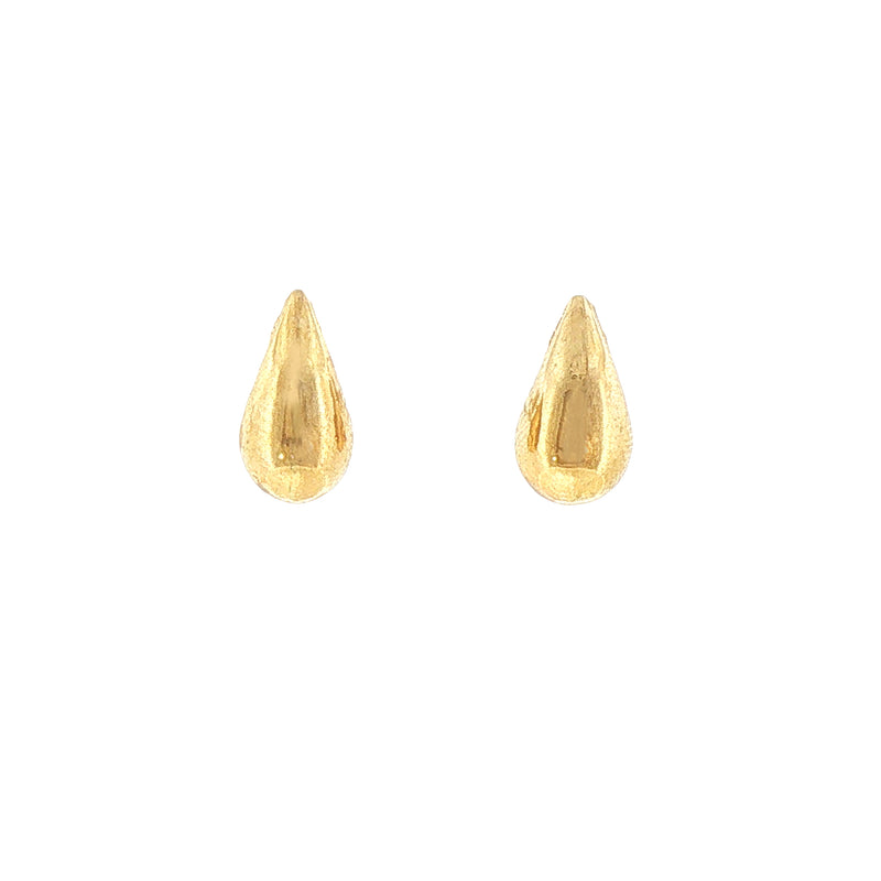Tear Drop Stud Earrings in 9ct Yellow Gold