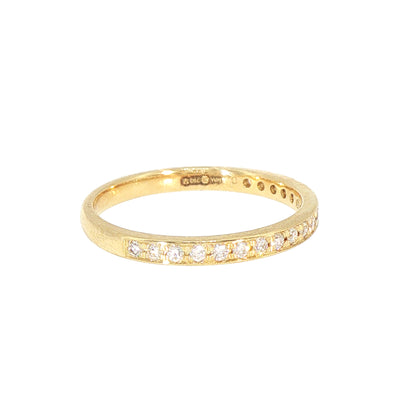 Ladies Natural Diamond Set Wedding Band in 18ct White Gold