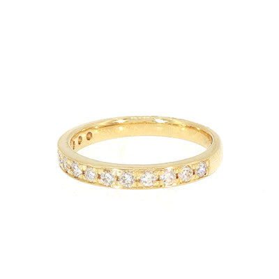 Millgrain Natural Diamond Set Wedding Ring in 18ct Yellow Gold