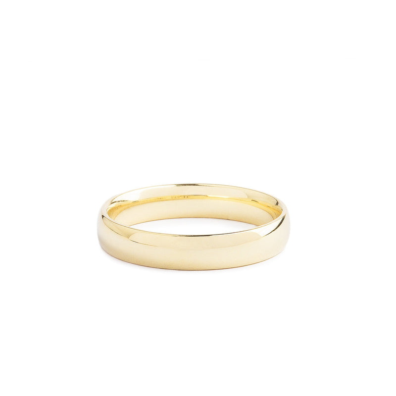 4mm Gents Classic Wedding Band In 9ct Yellow Gold