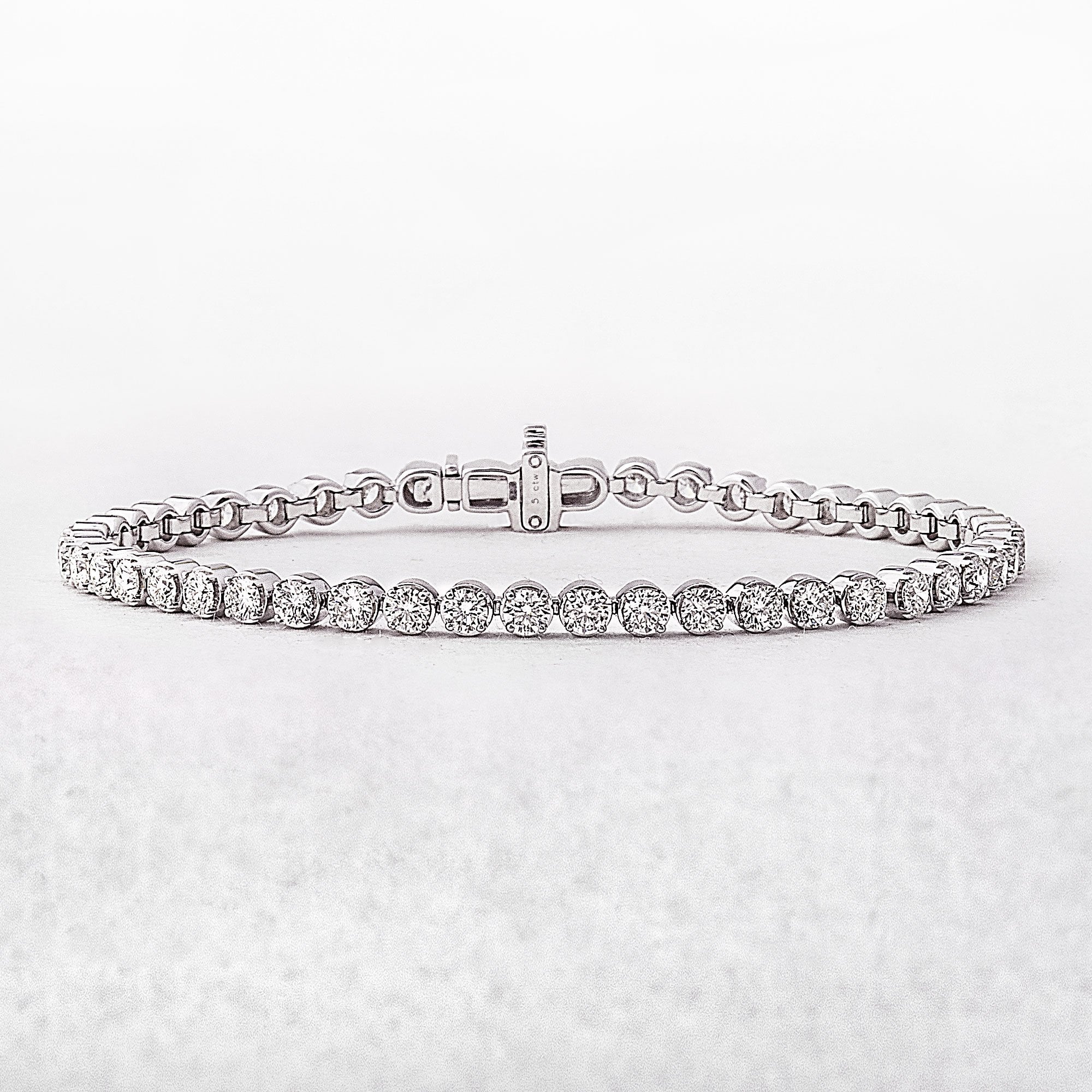 5.00ct Diamond Line Gold Bracelet