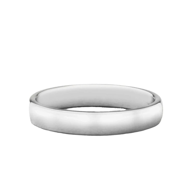 4mm Gents Classic Wedding Band In 18ct White Gold