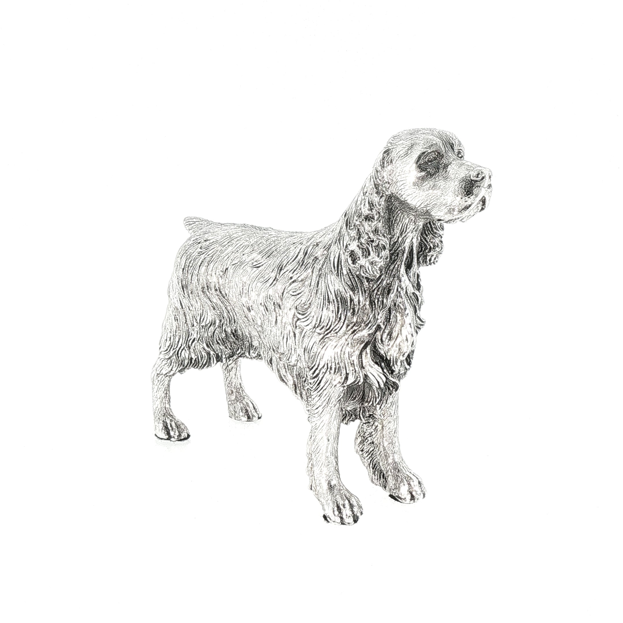 Vintage Sterling Silver Standing Springer Spaniel