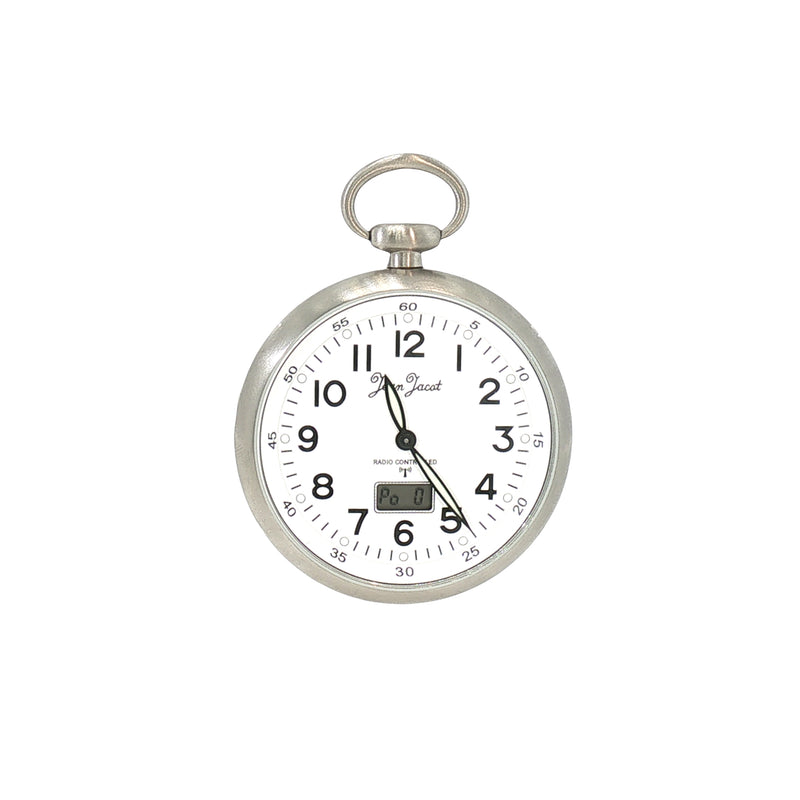 Jean Jacot Radio Controlled Pocket Watch in Stainless Steel
