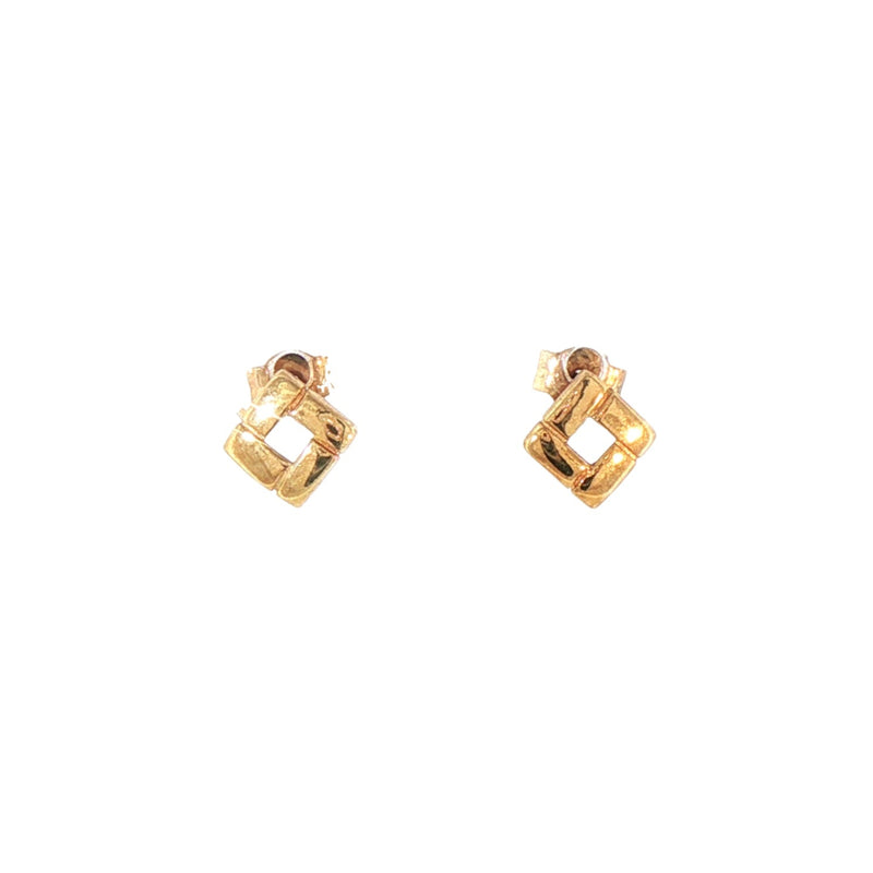 Open Square Earrings in 9ct Yellow Gold