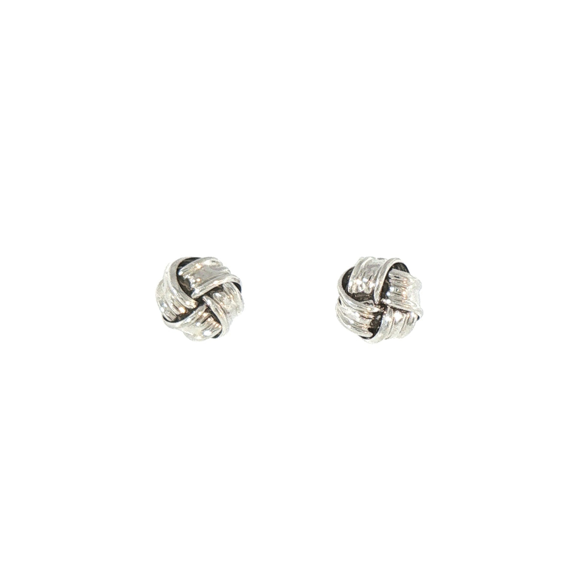Knot Earrings in 9ct White Gold