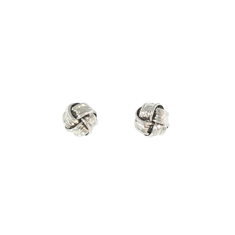 Knot Earrings in 9ct White Gold