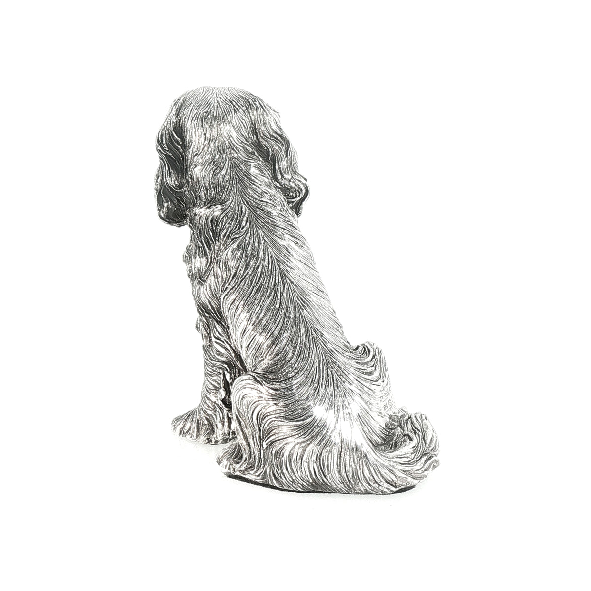 Vintage Small Sterling Silver Sitting King Charles