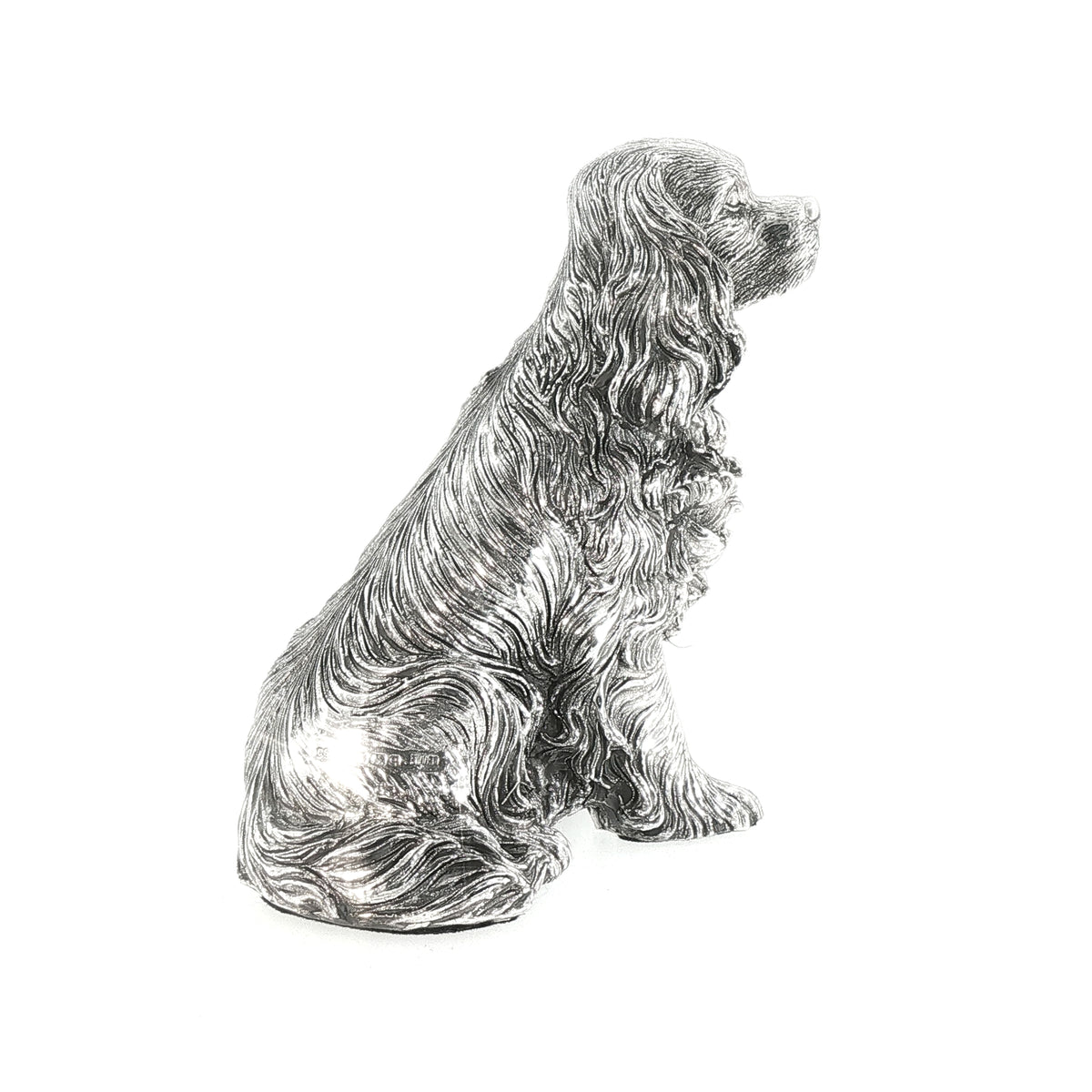 Vintage Small Sterling Silver Sitting King Charles