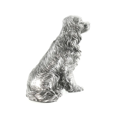 Vintage Small Sterling Silver Sitting King Charles