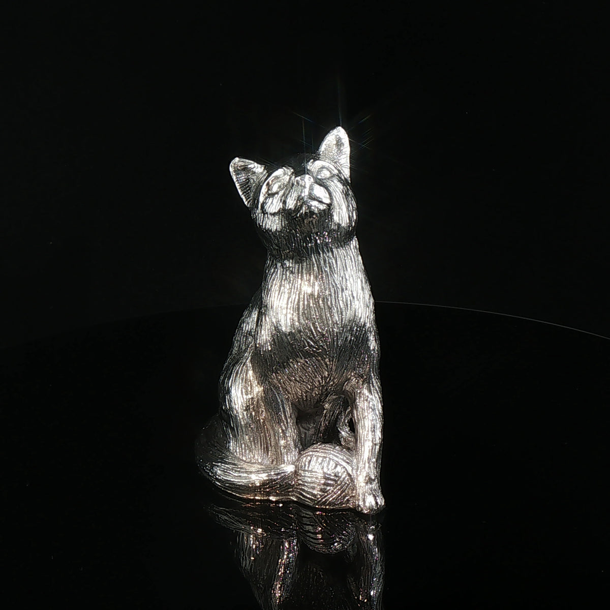 Vintage Small Sterling Silver Cat