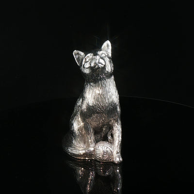 Vintage Small Sterling Silver Cat