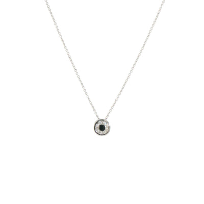 Natural Diamond Halo Pendant in 18ct White Gold