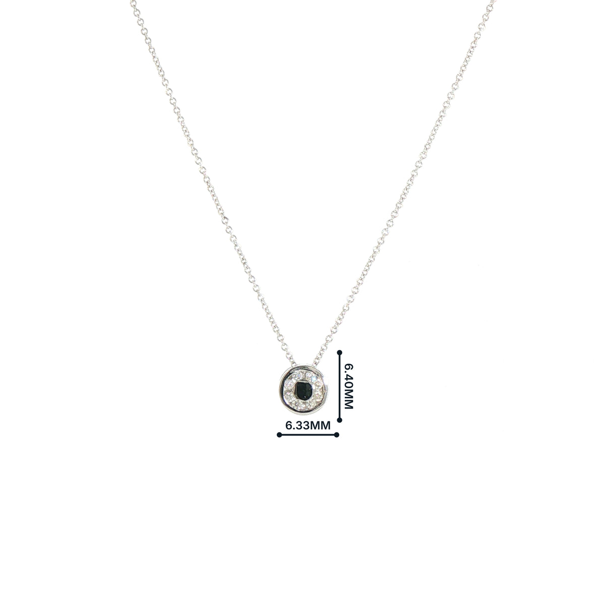 Natural Diamond Halo Pendant in 18ct White Gold