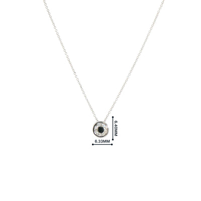 Natural Diamond Halo Pendant in 18ct White Gold