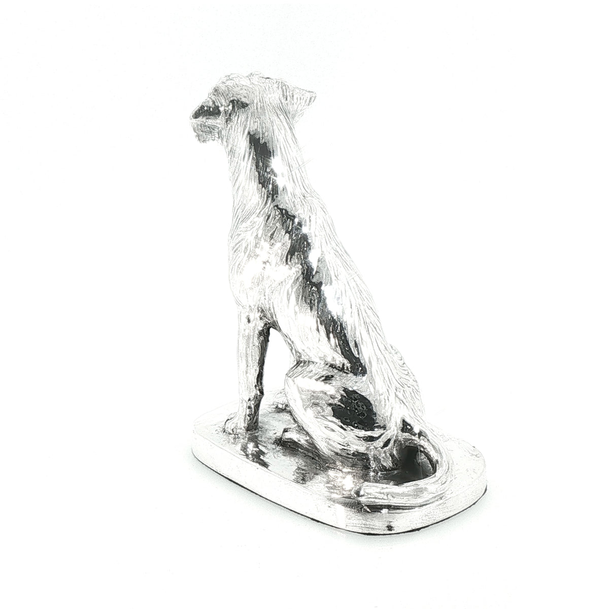 Vintage Sterling Silver Sitting Labrador Figure