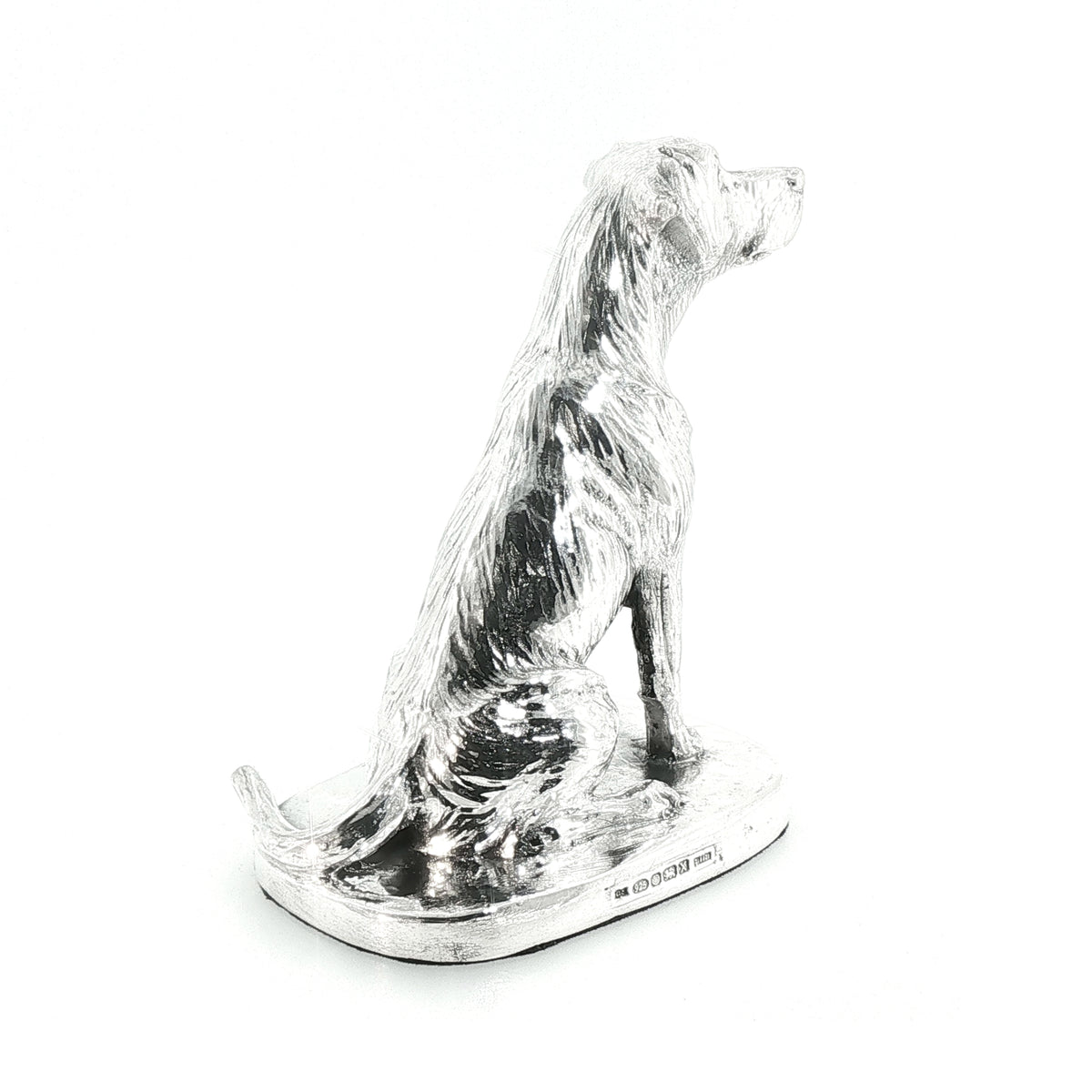 Vintage Sterling Silver Sitting Labrador Figure