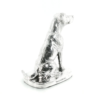Vintage Sterling Silver Sitting Labrador Figure