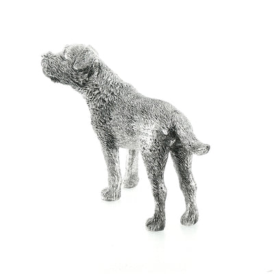 Vintage Sterling Silver Standing Border Terrier Figure