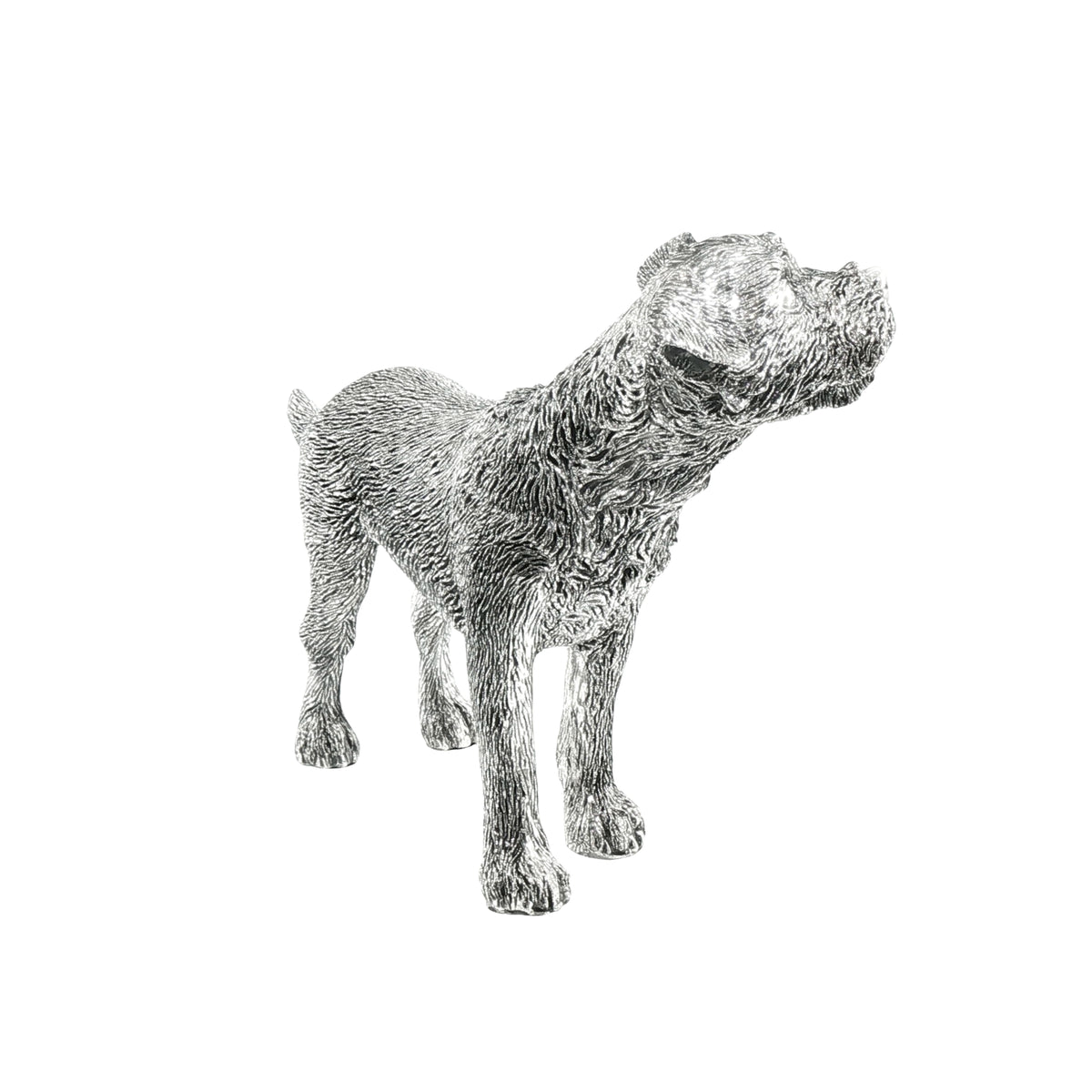 Vintage Sterling Silver Standing Border Terrier Figure