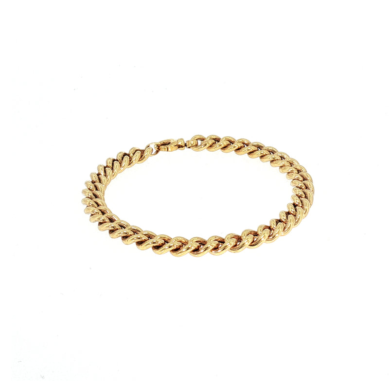 Ladies Graduated Curb Bracelet Weighing 6.7g in 9ct Yellow Gold