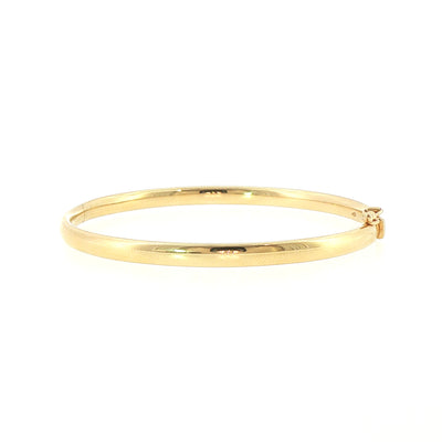 Classic Polished 9ct Yellow Gold Hinged Bangle Bracelet